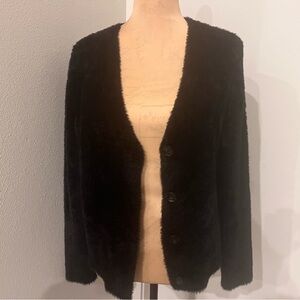 Black Faux Fur Teddy Jacket